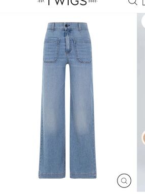 ASKK NY Light Blue sailor High-Rise Wide-Leg Jeans, 28 waterstreet
